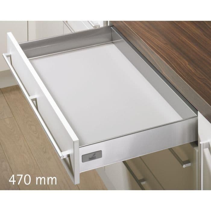 Hettich Innotech 470 mm Drawer Set, Silver, 30 Kg Full Extn. Silent (4 Inch)
