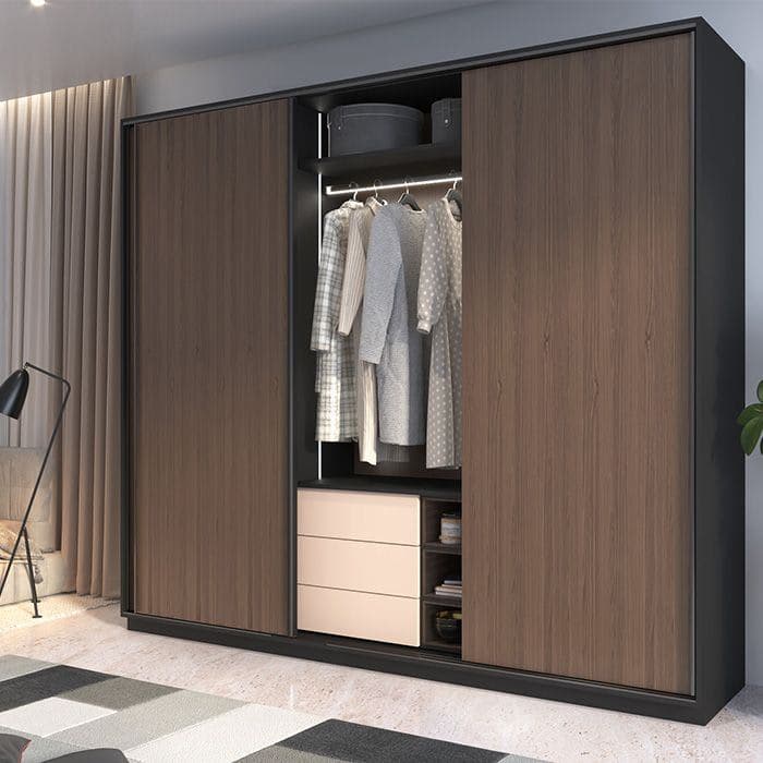 SlideLine 16 PLUS, 3 Door, 50kg - Softclose, Tracks 22-25mm, SA Finish