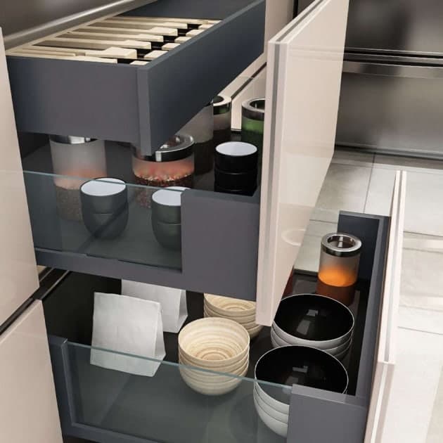 Starrs Glass Tandem Box Grey Matt Finish 8 Inch (199x500)mm