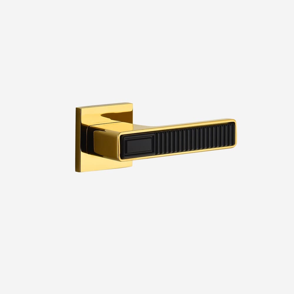 Dorset Door handle Full gold + Graphite Matt